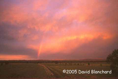 Rainbow at sunset near Socorro