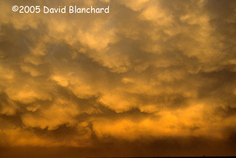 Sunset colors on a thunderstorm near Syracuse, Kansas.