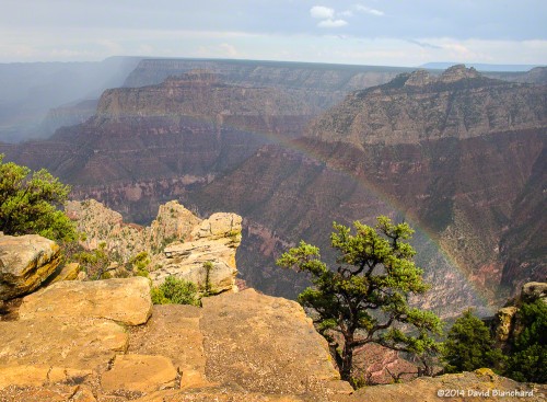 Rainbow in the Grand Canyon.