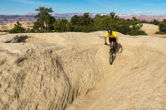 Rolling into a sandstone bowl.