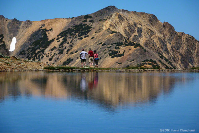  A small, unnamed glacial tarn below Summit Pass (this pass is unnamed on most maps).