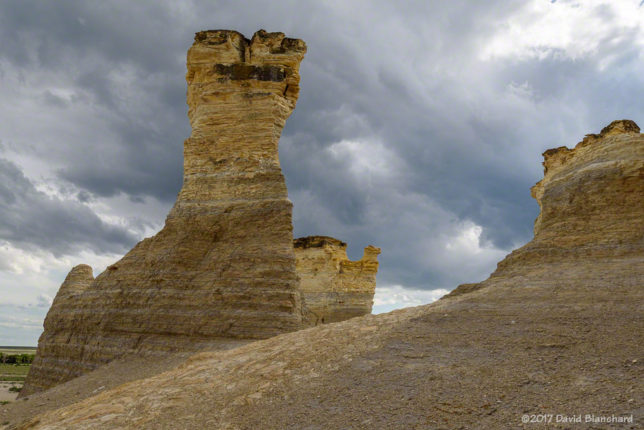 Approaching convection at Monument Rocks, Kansas.