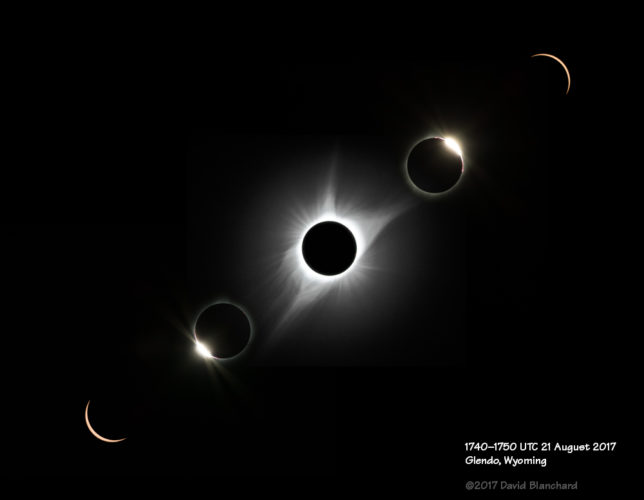 Composite image from 1740--1750 UTC. The totality image is a blended composite of two images at different exposure settings.