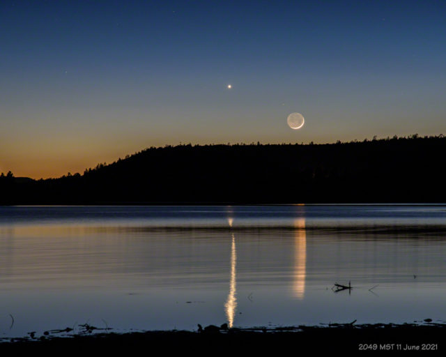 Conjunction of Venus and the Moon.