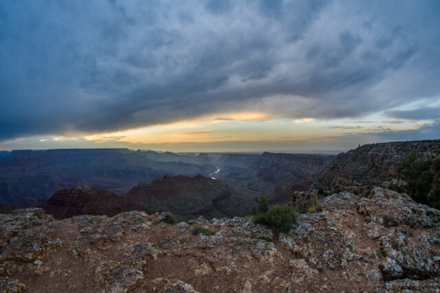 Ultra-wide angle view of Grand Canyon from Navajo Point.