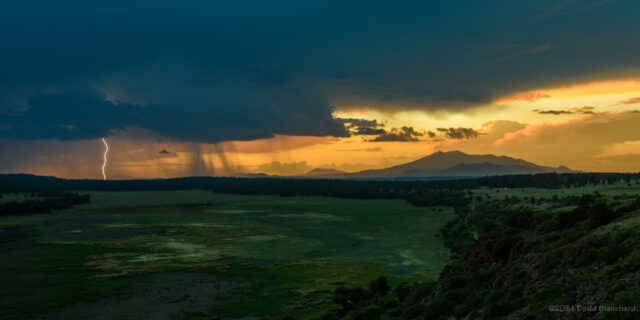 Lightning west of the San Francisco Peaks.