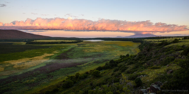 A wide-angle view of the clouds over the San Francisco Peaks.