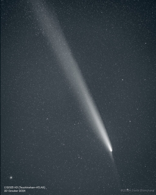 Telephoto view of the comet. 20 October 2024.